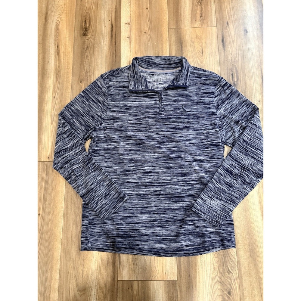 Tailorbyrd Sport Quarterzip Pullover Blue Heathered Men's Small Stretch Golf